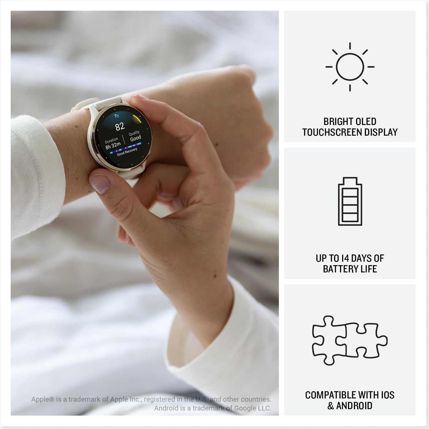 Garmin Venu 3S GPS Smartwatch 41mm – Dust Rose