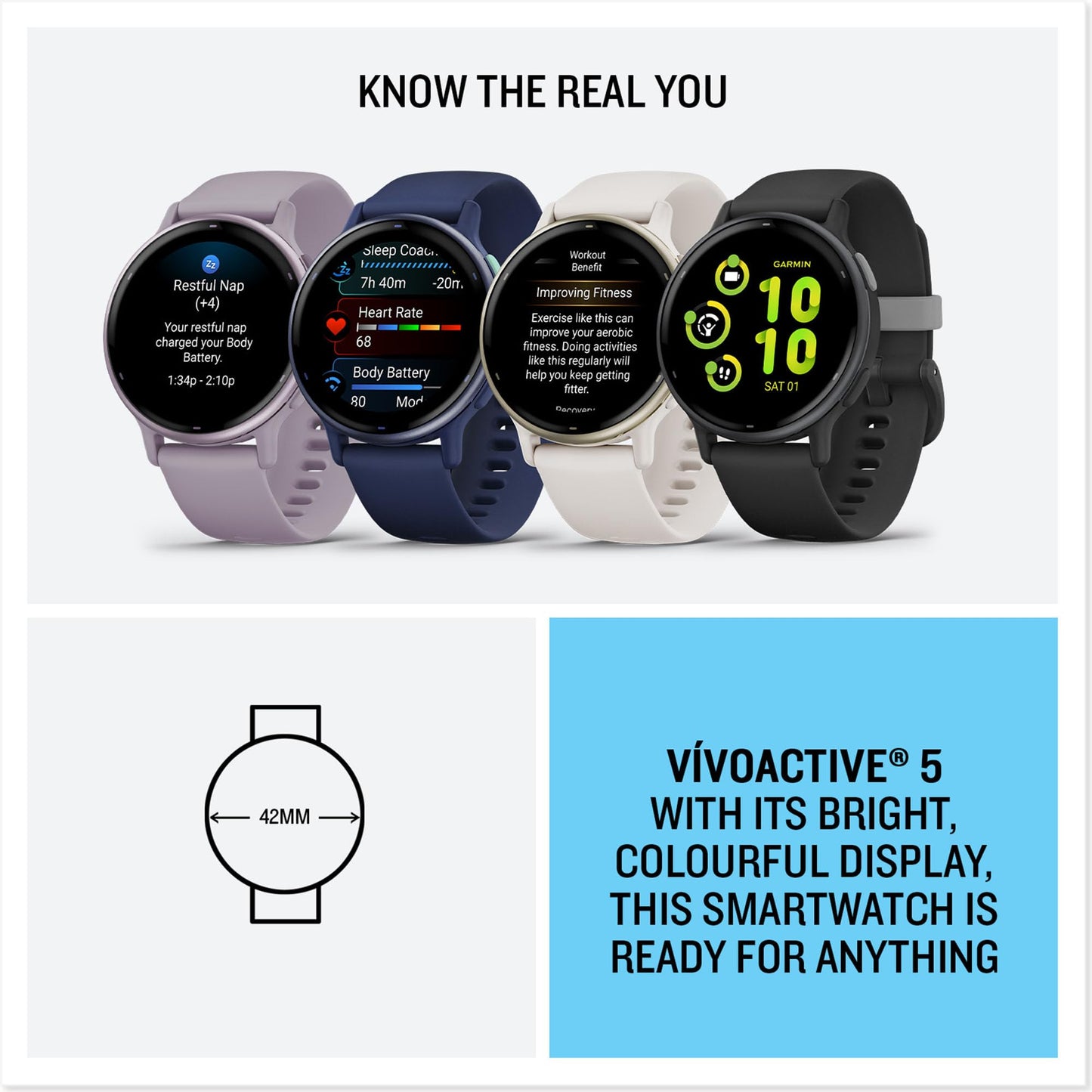 Garmin vívoactive 5 GPS Smartwatch 42mm – Metallic Orchid