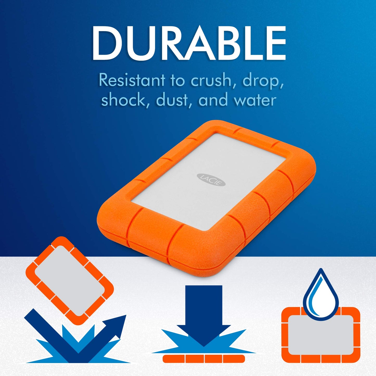 LaCie Rugged Mini 5TB Portable External Hard Drive