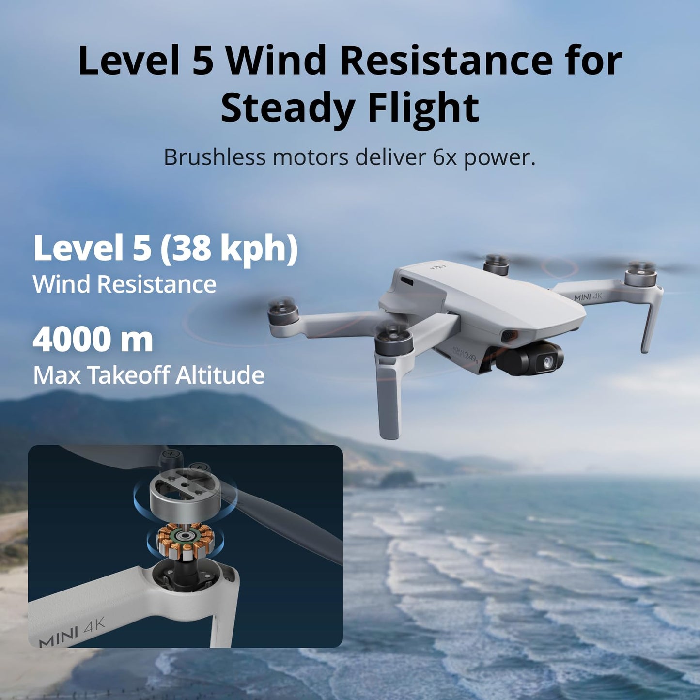 DJI Mini 4K Drone with Camera – Under 249g
