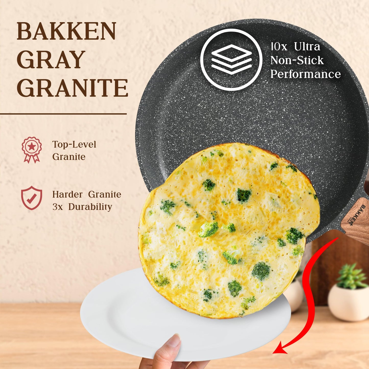 Bakken-Swiss 14-Piece Granite Cookware Set – Non-Stick
