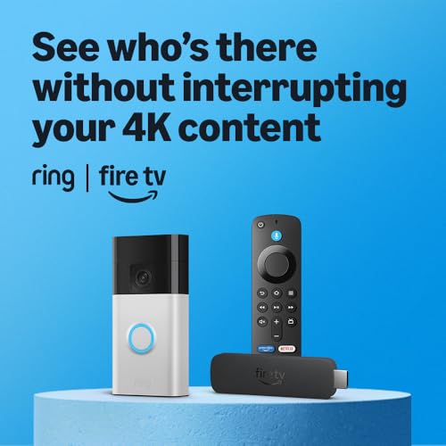 Amazon Fire TV Stick 4K (2024) with Ring Battery Video Doorbell