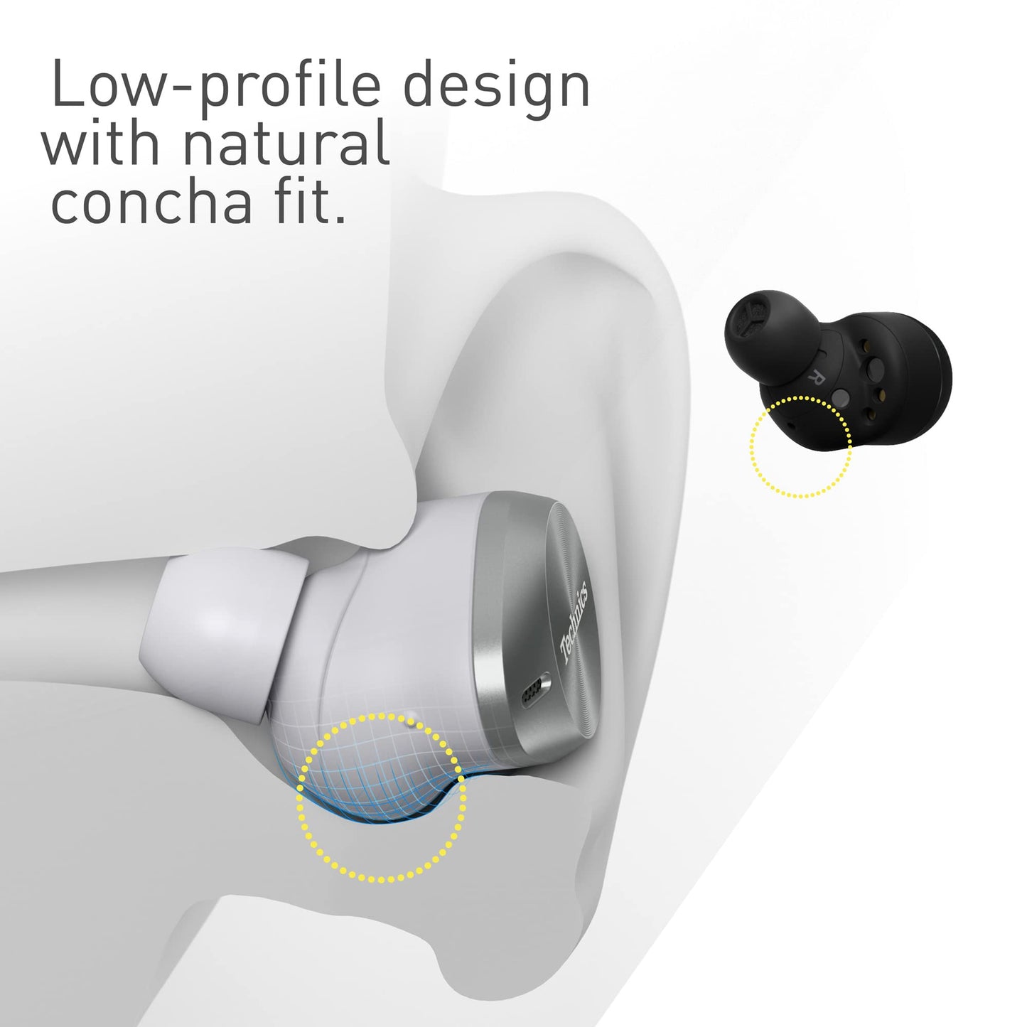 Technics EAH-AZ80E-K Wireless Noise Cancelling Earbuds – Black