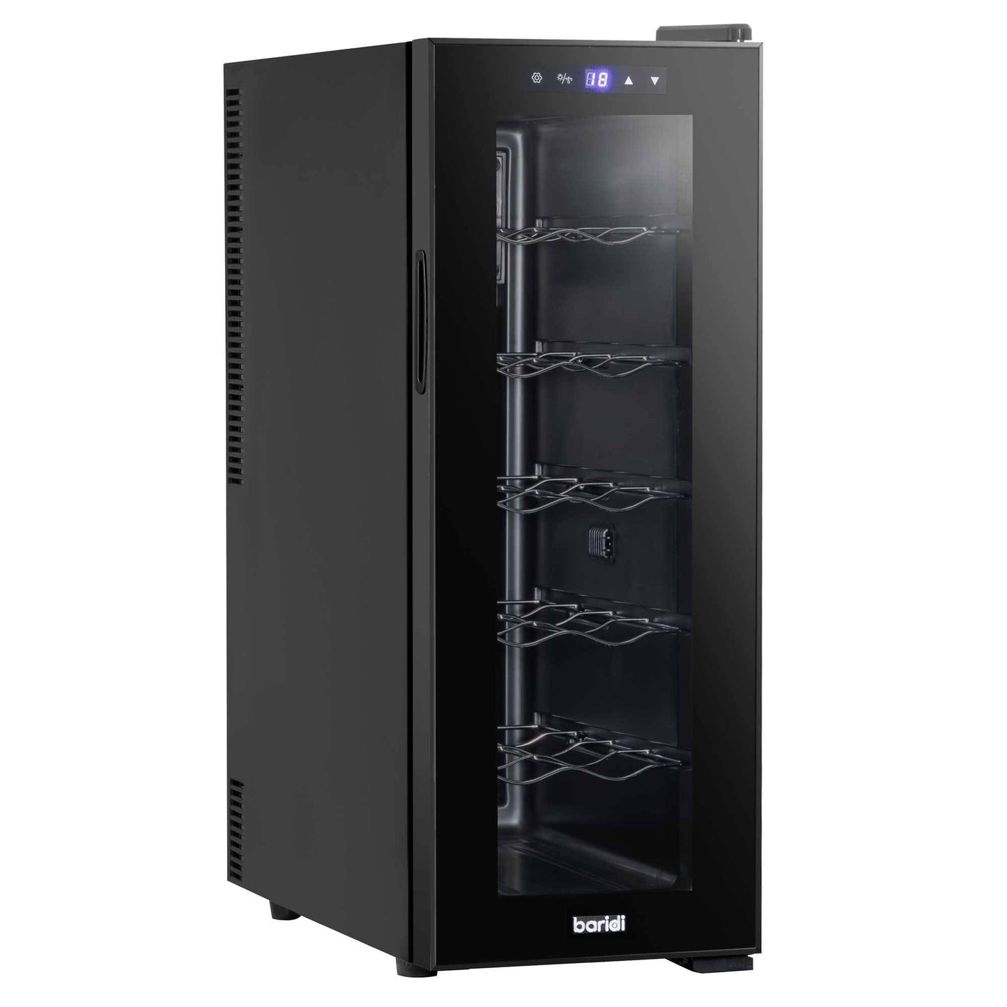 Baridi 12 Bottle Wine Cooler Fridge – Black DH73