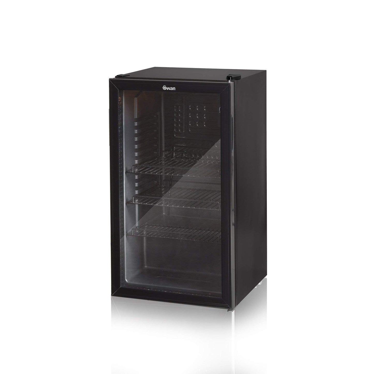 Swan SR12030BN 80L Undercounter Glass Door Drinks Fridge – Black
