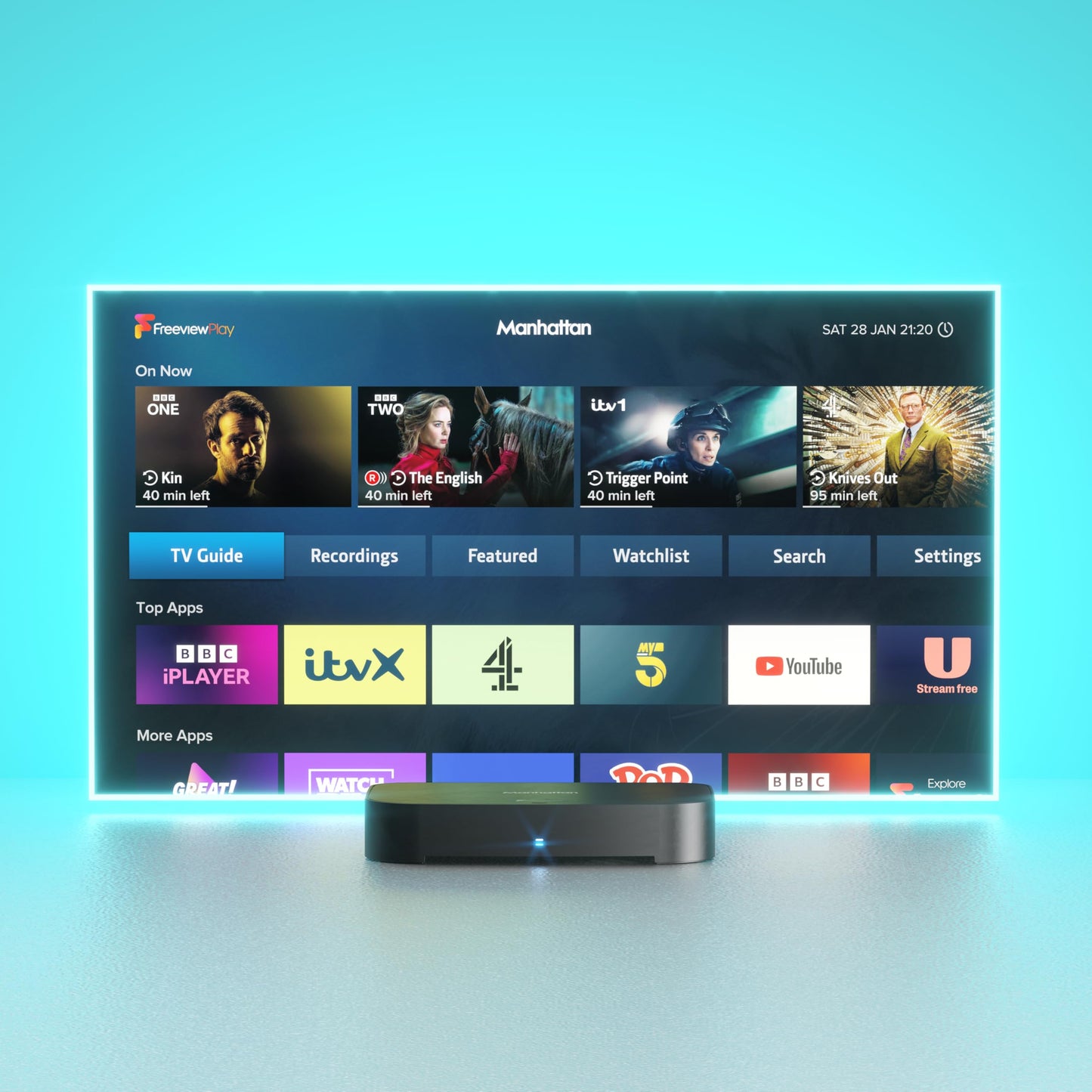Manhattan T4-R 2TB Freeview Play 4K TV Recorder